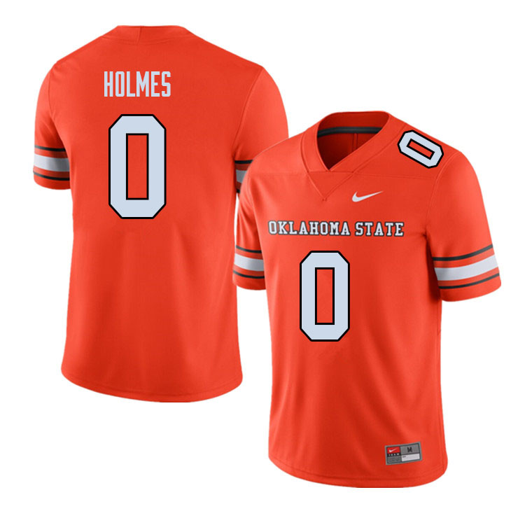 Men #0 Christian Holmes Oklahoma State Cowboys College Football Jerseys Sale-Alternate